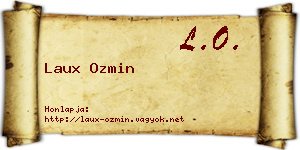 Laux Ozmin névjegykártya